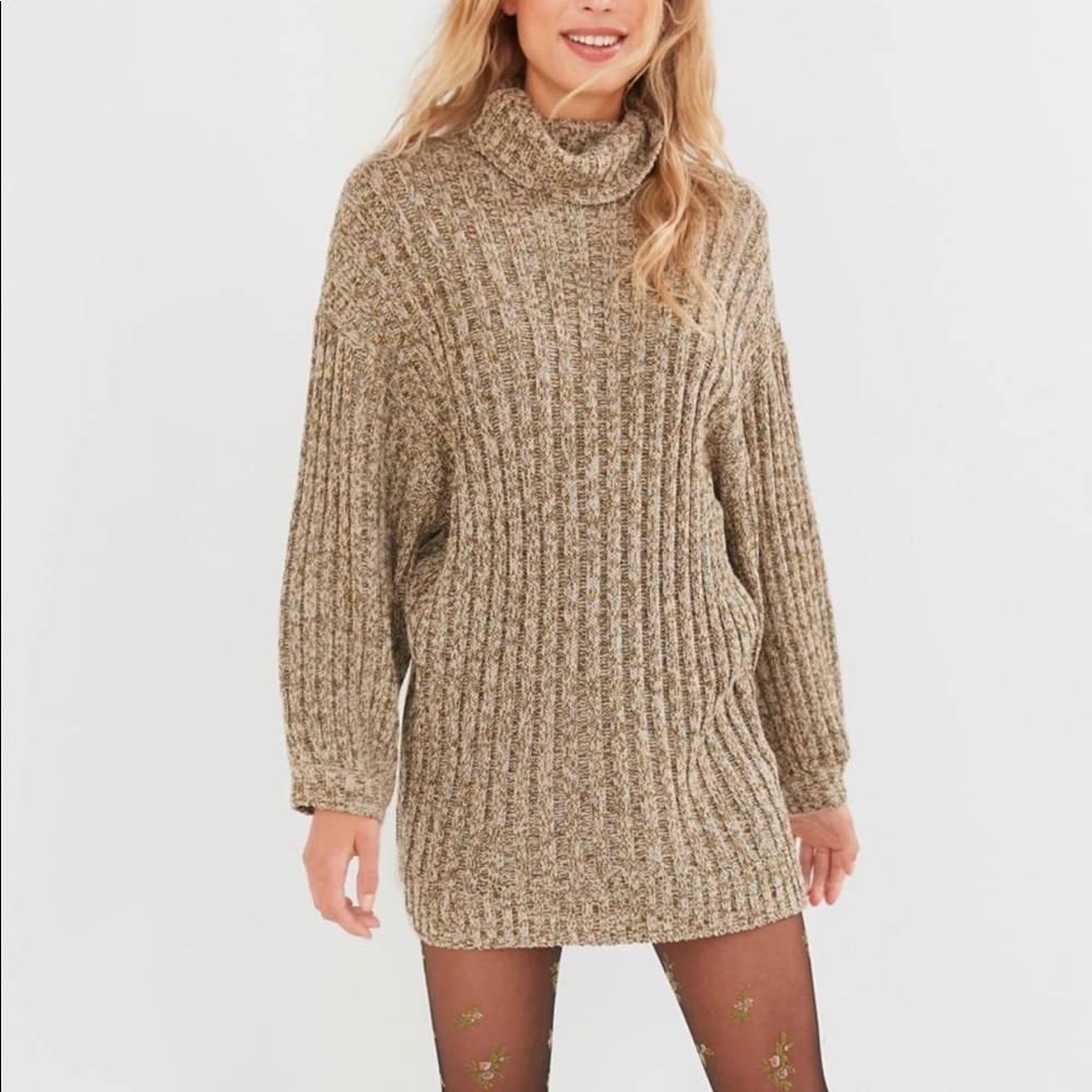 UO Jill Turtleneck Sweater Dress